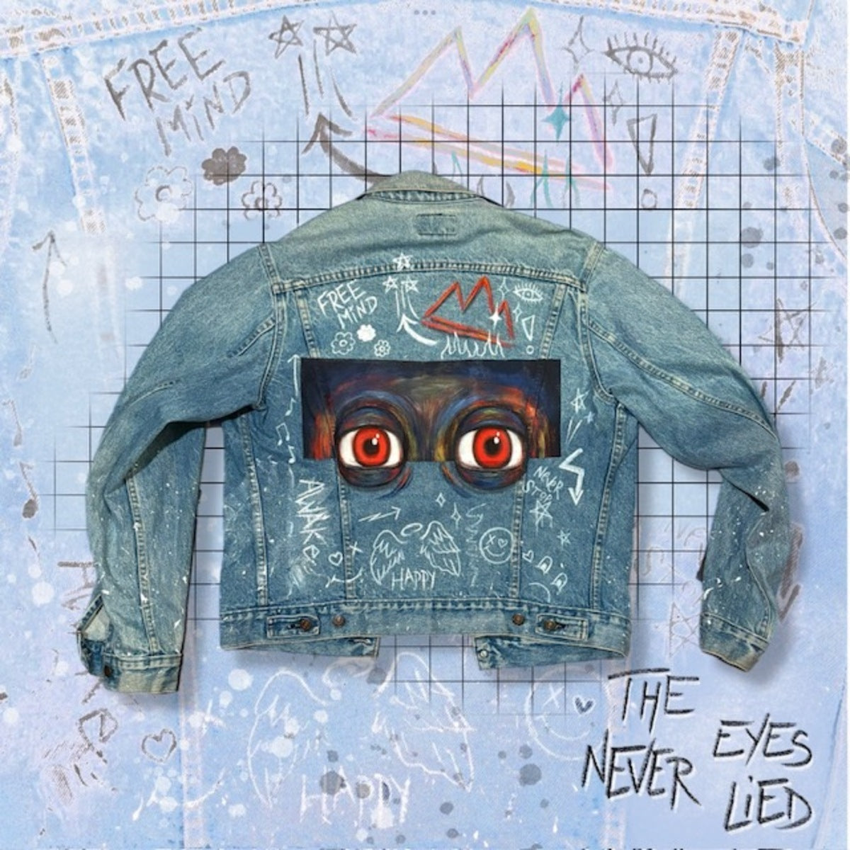 "Eyes Never Lied" hand-painted Levi's jacket